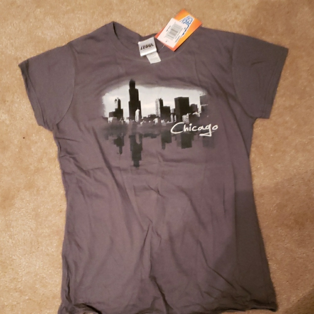 Official Chicago Skydeck Ledge Tee, Charcoal, S.